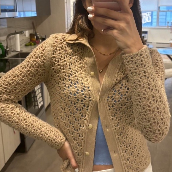 Vince crochet cardigan XS - Picture 3 of 6